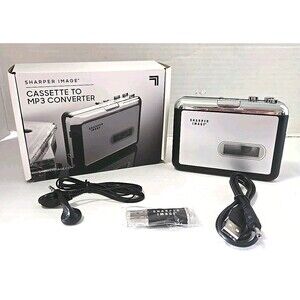 Sharper Image Cassette Tape To Digital MP3 Converter USB Flash Drive TESTED